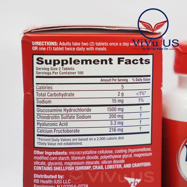 Thanh Phan Schiff Move Free 200 Vien Advanced Triple Strength