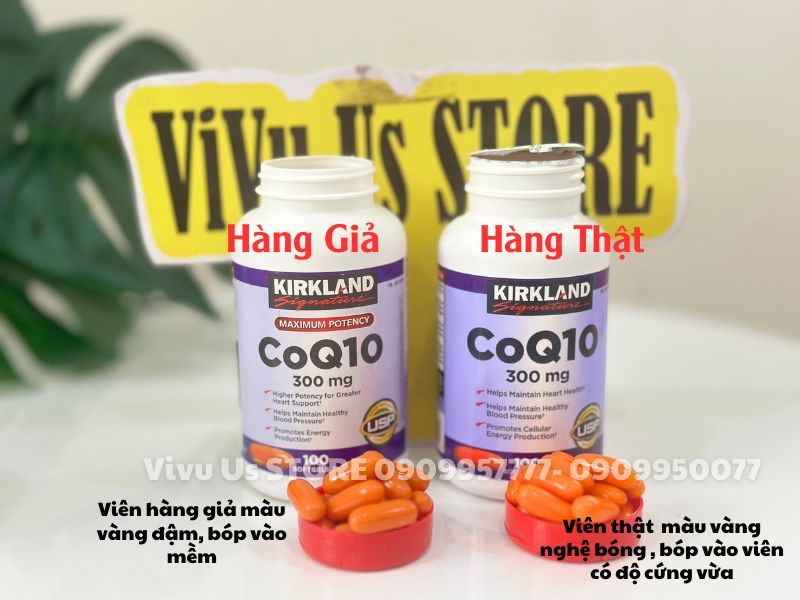 Cach Phan Biet Hang Gia Va Hang That Coq10 300mg Cua Kirkland 